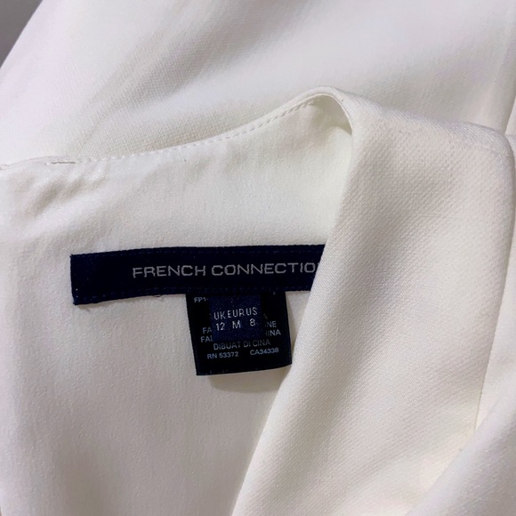 French Connection Whisper Ruffle V Neck Dress - Picture 5 of 5